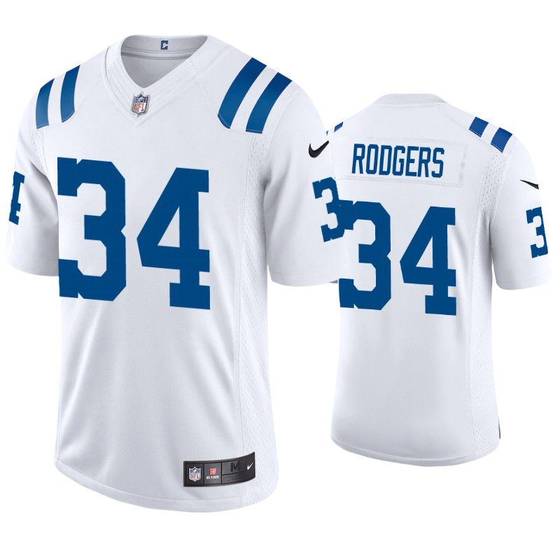Men Indianapolis Colts #34 Isaiah Rodgers Nike White Limited NFL Jersey